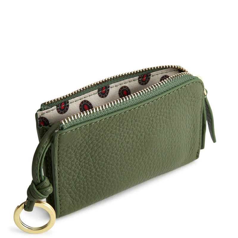 Zip Card Pouch in Bronze Green