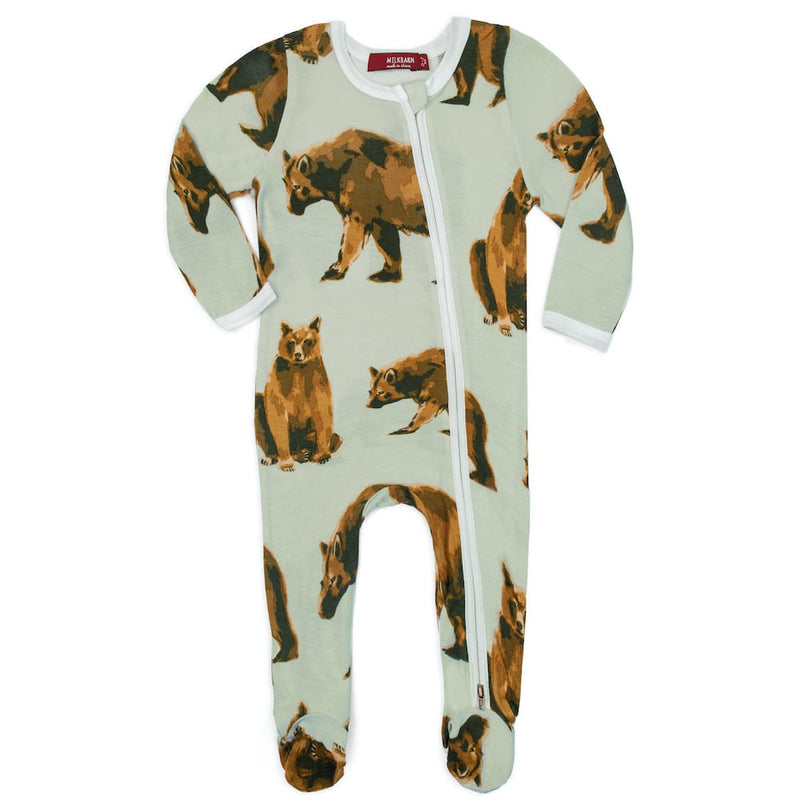 Zipper Footed Romper Bear - Raymond's Hallmark