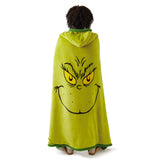 Oversized Hooded Blanket with Pockets - Grinch