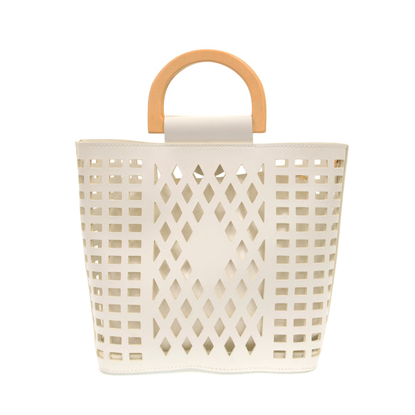 White Madison Cut Out Tote - Raymond's Hallmark