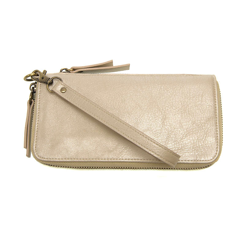 Metallic Pearl Chloe Zip Around Wallet Wristlet - Raymond's Hallmark