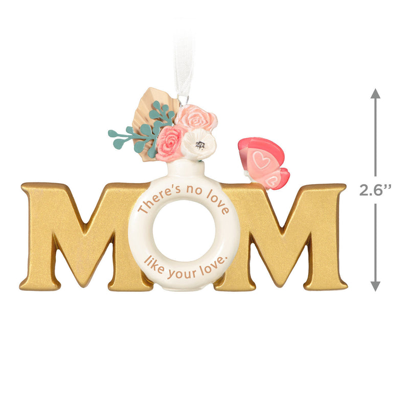 Mom's Love Porcelain Ornament