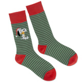 Santa Snoopy and Woodstock Crew Socks