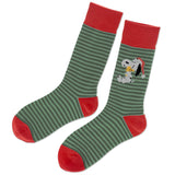 Santa Snoopy and Woodstock Crew Socks