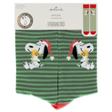 Santa Snoopy and Woodstock Crew Socks