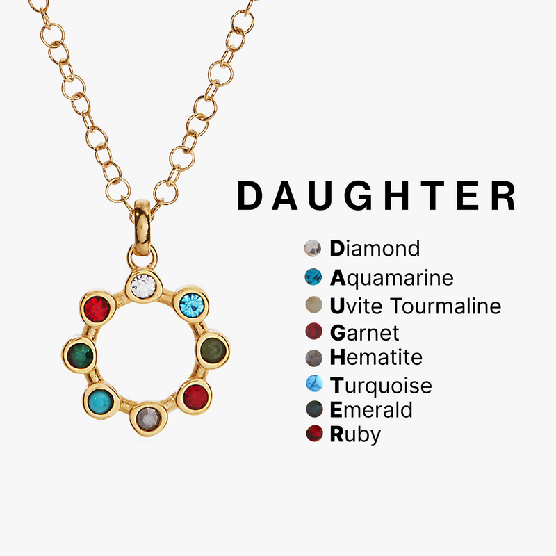 Daughter Acrostic Interchangeable Necklace