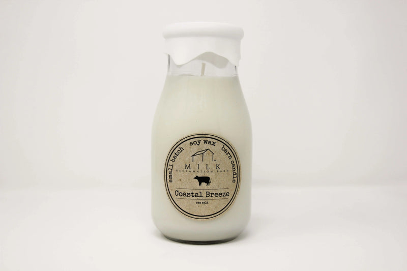 Milk Bottle Candle 13oz Coastal Breeze - Raymond's Hallmark