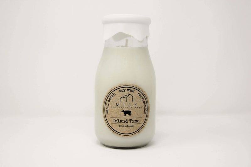 Milk Bottle Candle 13oz Island Time - Raymond's Hallmark