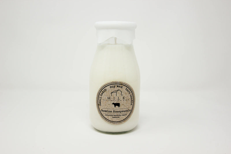 Milk Bottle Candle 13oz Jasmine Honeysuckle - Raymond's Hallmark