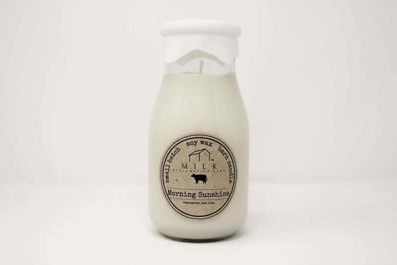 Milk Bottle Candle 13oz Morning Sunshine - Raymond's Hallmark