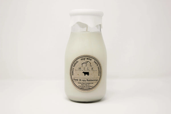 Milk Bottle Candle 13oz Suck It Buttercup - Raymond's Hallmark