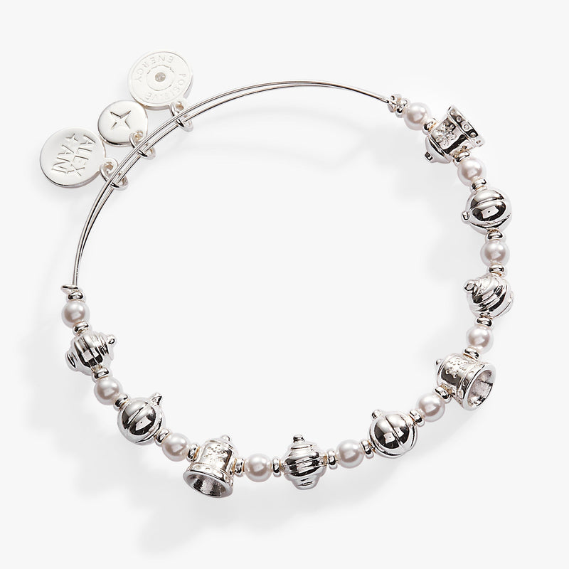 Holiday Silver Bells Beaded Bangle