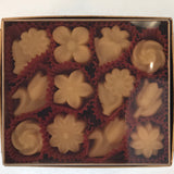 4oz (12 Pc) Flower Pure Maple Candy Gold Box - Raymond's Hallmark